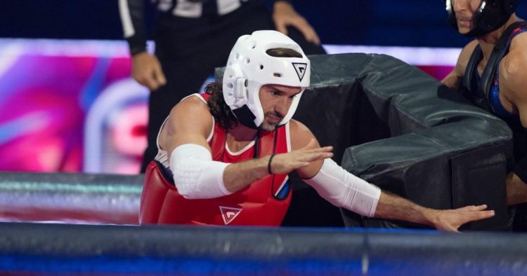 The moment Celebrity Gladiators’ Joe Wicks is brually whacked over the head